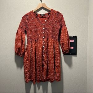 Madewell Challis Button-Front Mini Dress in Tiny Daisy Size Medium